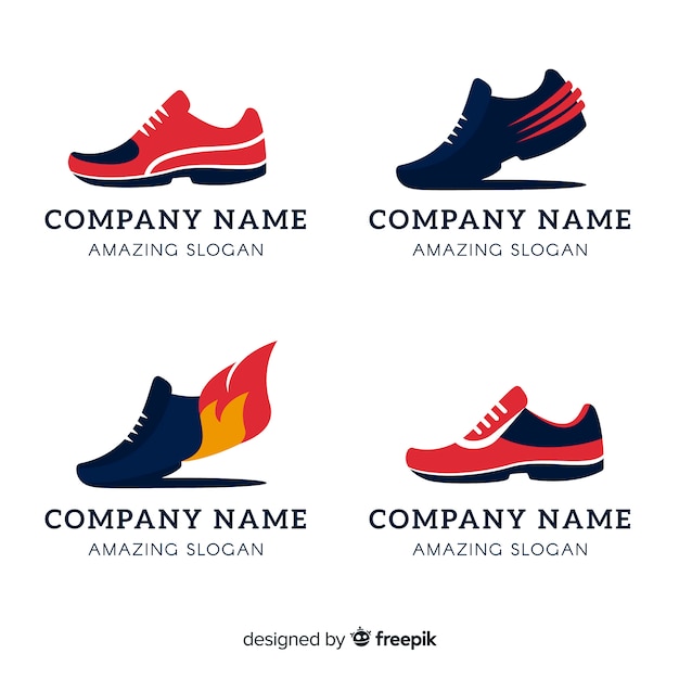 Verzameling van logo's voor hardloopschoenen