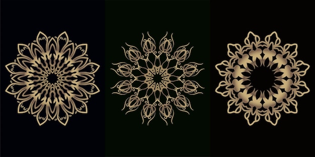 Verzameling van Mandala-ornament of bloem