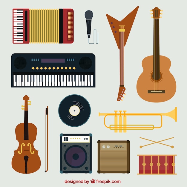Verzameling van muziekinstrumenten