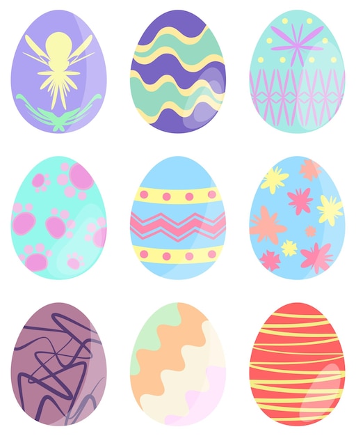 Vector verzameling van pastel easter egg easter materiële vectorillustratie