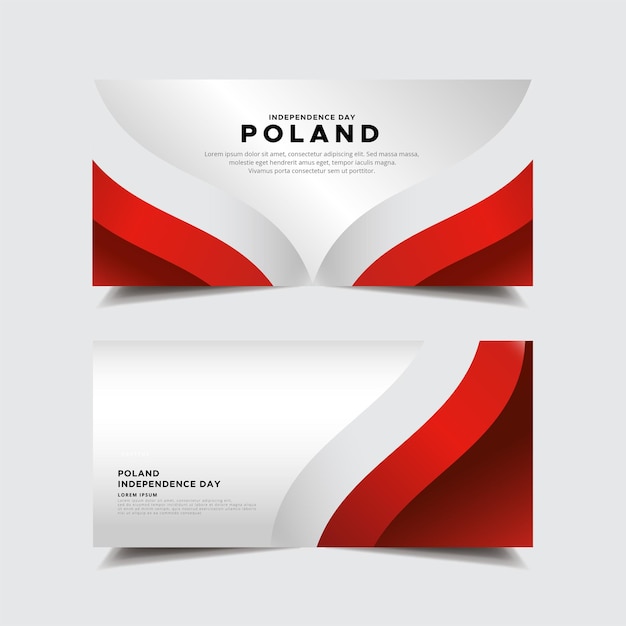 Verzameling van Polen onafhankelijkheidsdag ontwerp banner achtergrond