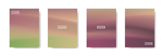 Verzameling van prachtige kleurrijke abstracte gradiëntachtergronden voor sjablonen voor poster-flyer-banners
