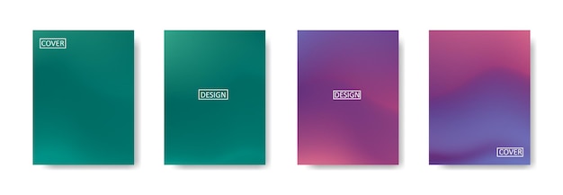 Verzameling van prachtige kleurrijke abstracte gradiëntachtergronden voor sjablonen voor poster-flyer-banners