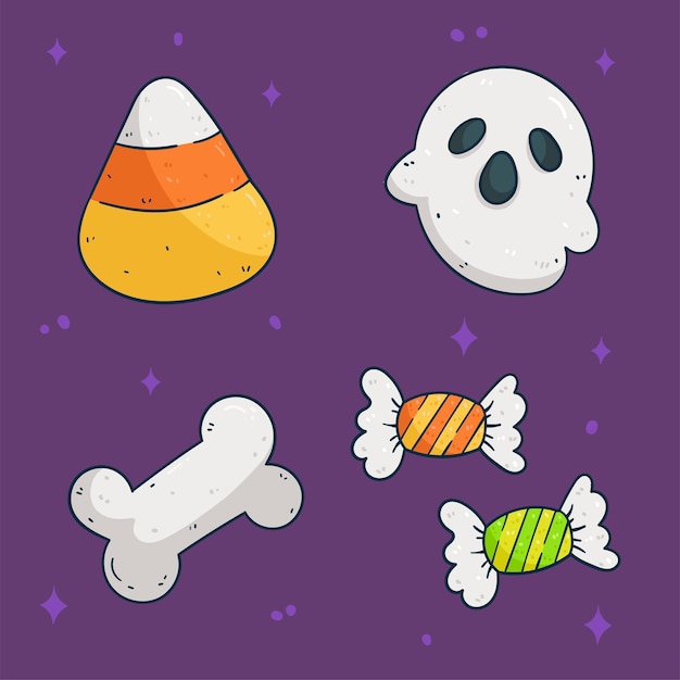 Verzameling van schattig Halloween-element