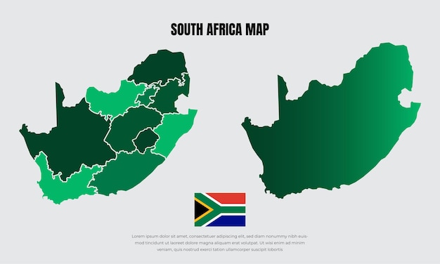 Verzameling van silhouet Zuid-Afrika kaarten ontwerp vector Zuid-Afrika kaarten ontwerp vector
