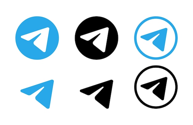 Vector verzameling van telegram-logo. vector