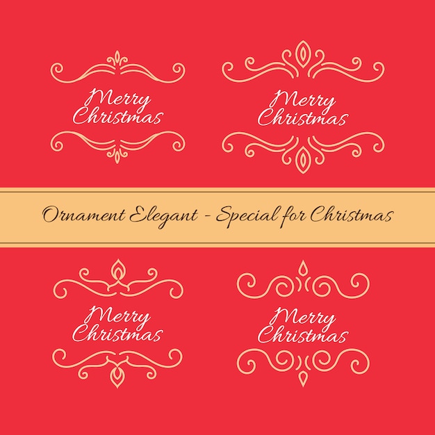 Verzameling van verschillende kerst elementen voor ontwerp en pagina decoratie
