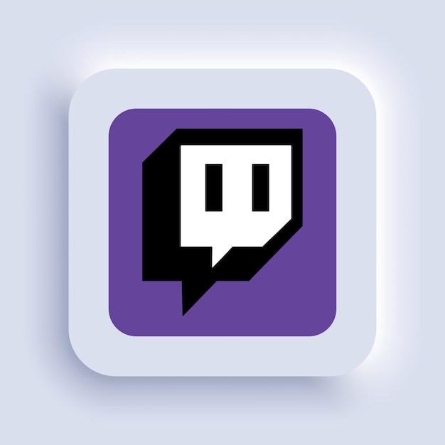 Verzameling van verschillende Twitch-pictogrammen Social media-logo Lijntekeningen en vlakke stijl geïsoleerd op witte achtergrond Vector lijnpictogram voor zaken en reclame Redactioneel