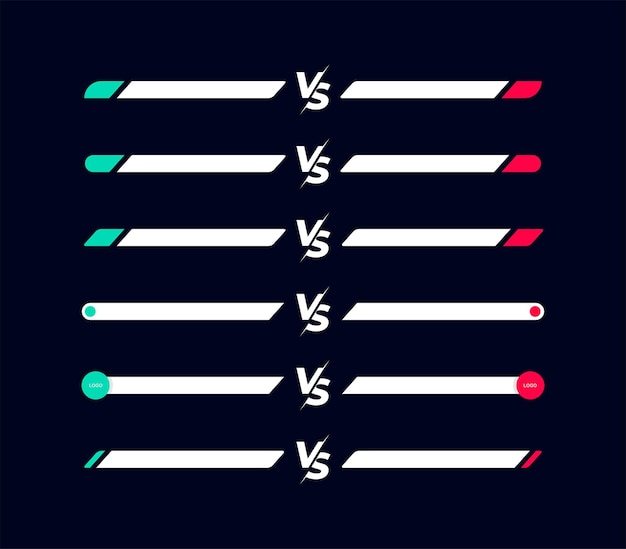 Verzameling van voetbal vs tekstbalk vector