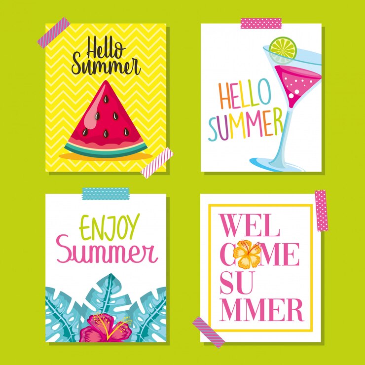 Verzameling zomerkaarten