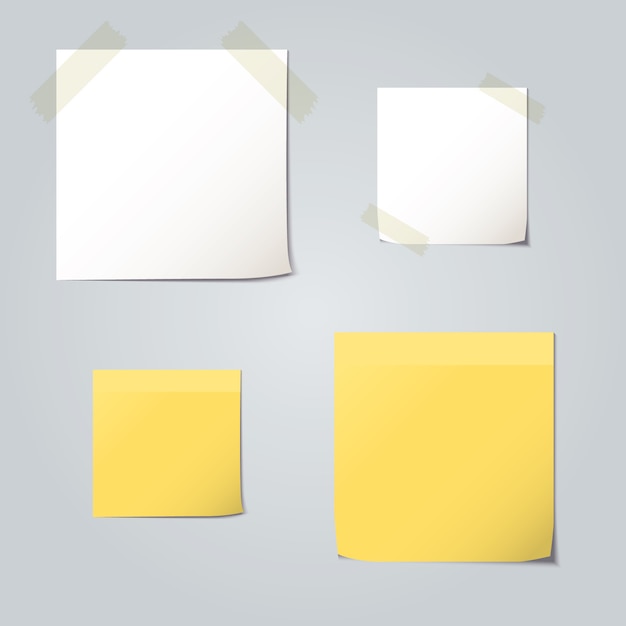 Verzamelingen van wit en geel gevouwen papier