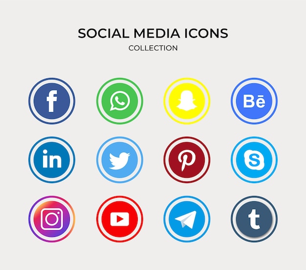 Verzamelpakket voor sociale media-logo's