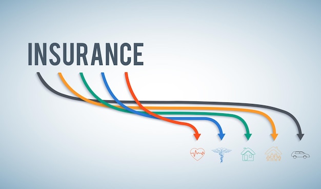 Vector verzekeringsthema ontwerpelement voor infographic01