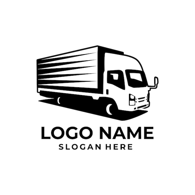 verzending vrachtwagen logo vector ontwerp illustratie