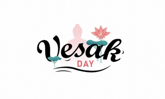 Vector vesak dag belettering