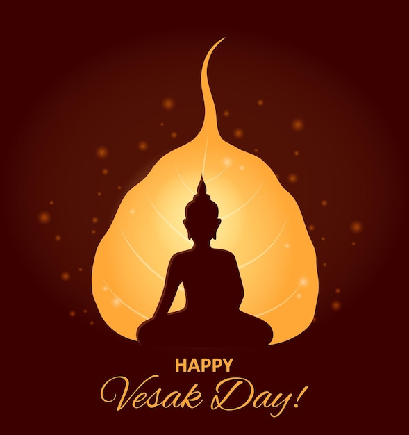 Vesak-dag of Wesak Boeddha in lotus en lantaarn