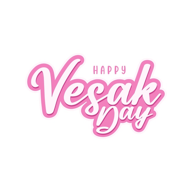 Vesak dag typografie ontwerp