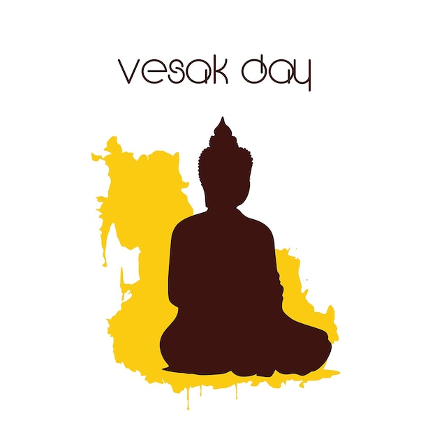 Vector vesak day creative concept for card or banner