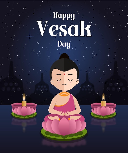 Vector vesak day