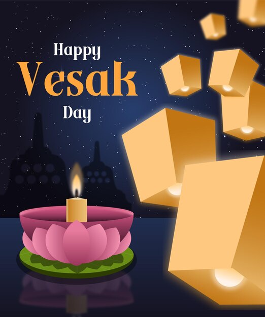 Vector vesak day