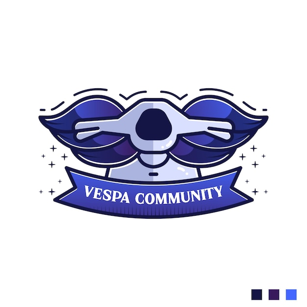 vespa gemeenschap logo ontwerp