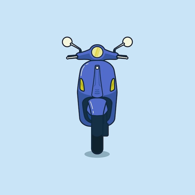 Вектор Вектор дизайна логотипа мотоцикла vespa matic