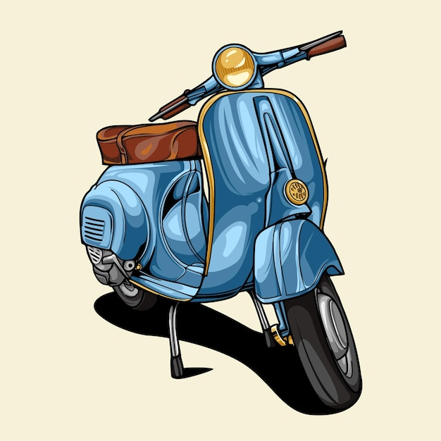 VESPA MOTORCYCLE OF YOUNG PEOPLE