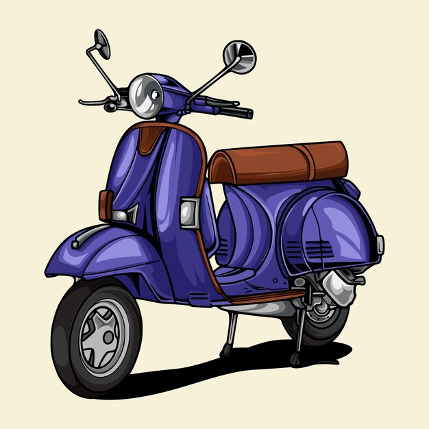 VESPA MOTORCYCLE OF YOUNG PEOPLE