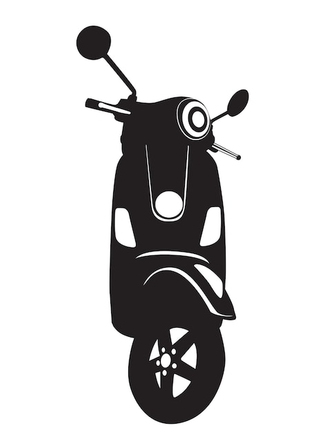 Vespa silhouet isoleren wit