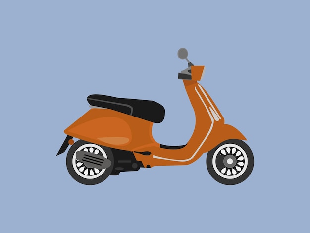 Vespa 스프린트 오토바이 주황색 스쿠터 바퀴