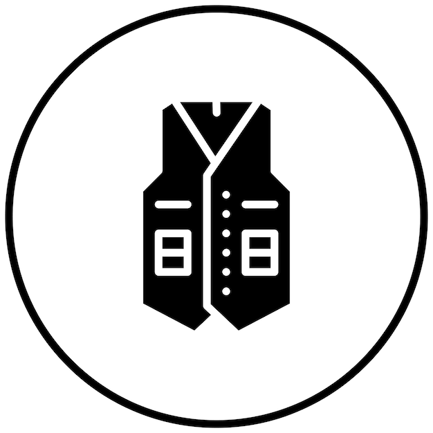 Vest vector icon illustration of Fashion iconset