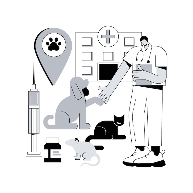 Vet clinic abstract concept vector illustration