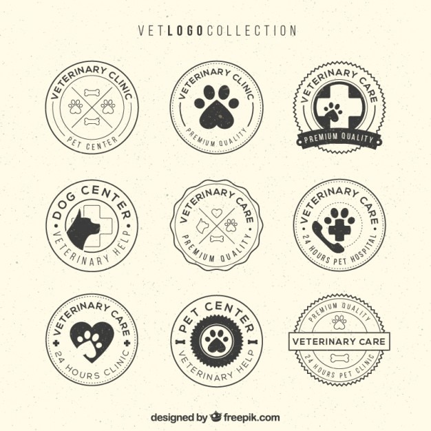 Vettore vet logo collezione