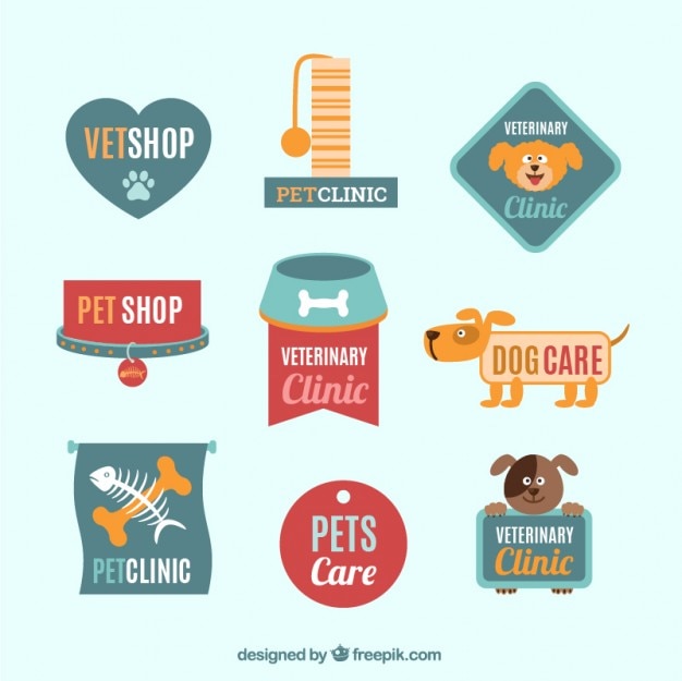 Vector vet logo template pack