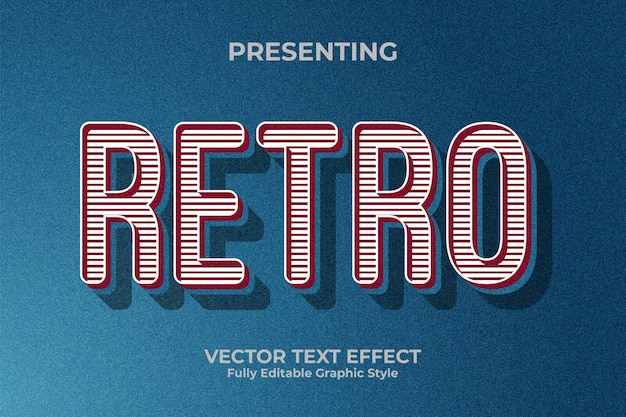 Vet retro-look effect tekststijl