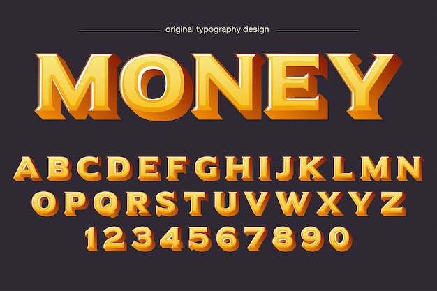 Vet serif gouden typografie ontwerp