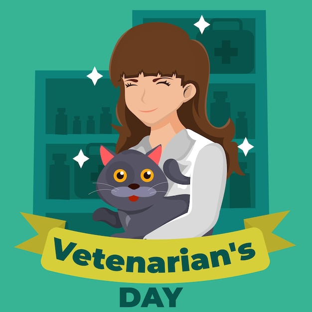 Vector vetenarian39s day illustration