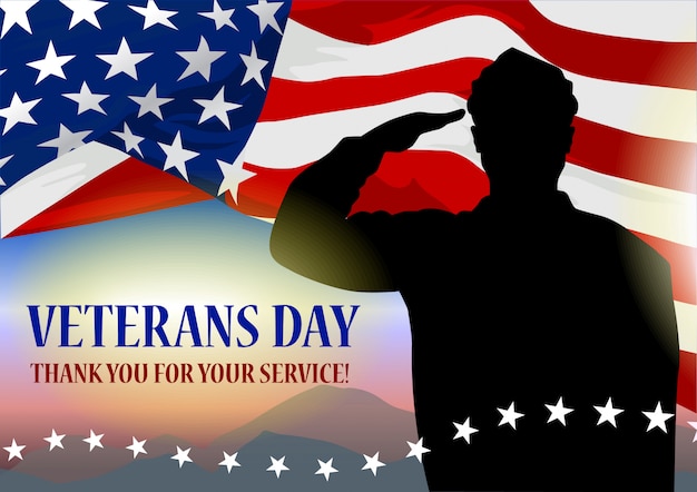 Veteran's day holiday banner.