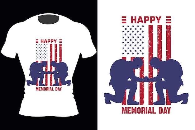 Veteran's Memorial Day US Army American TShirt Design