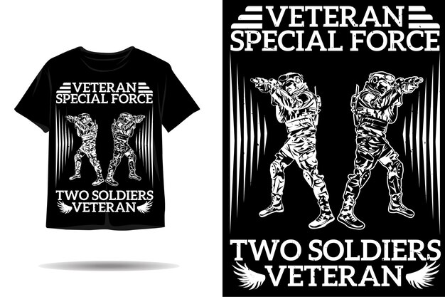 Veteran special force silhouette tshirt design