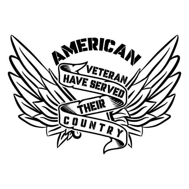 Vector veteran t shirt design