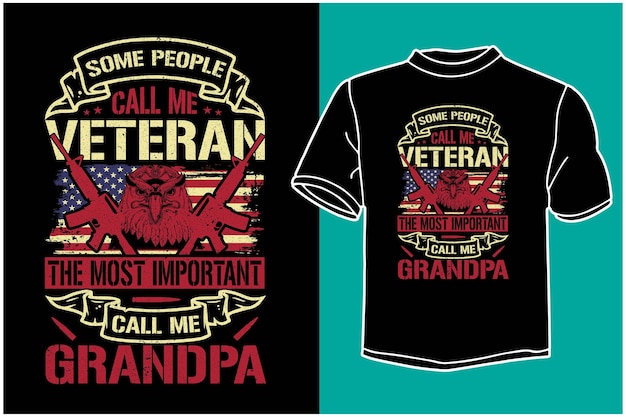 Vector veteran t shirt design