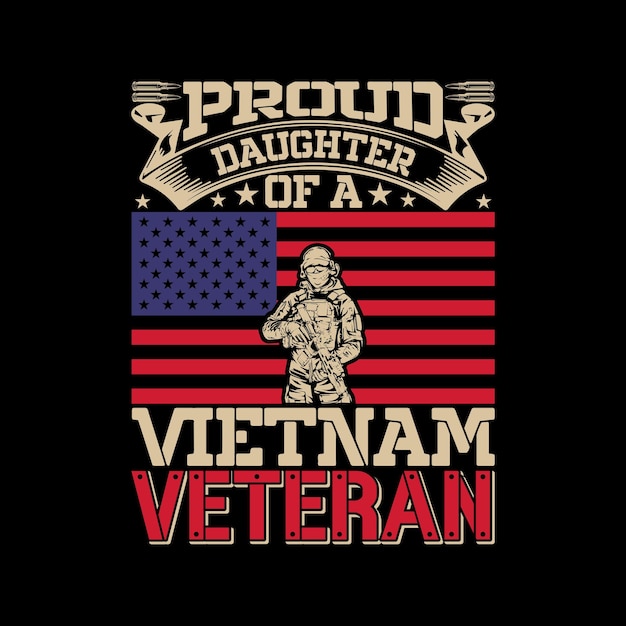 Vector veteran tshirt design