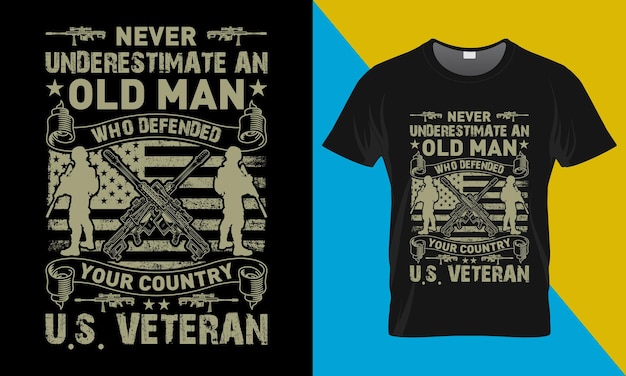 Veteran typography t-shirt design