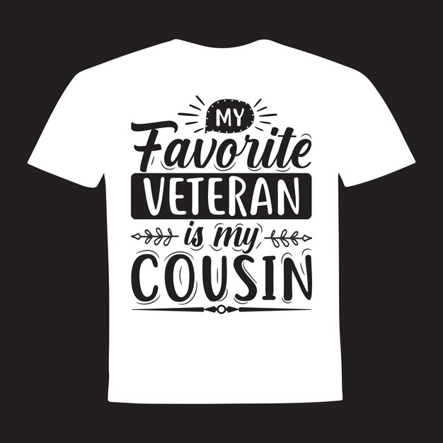 Veteran typography t shirt