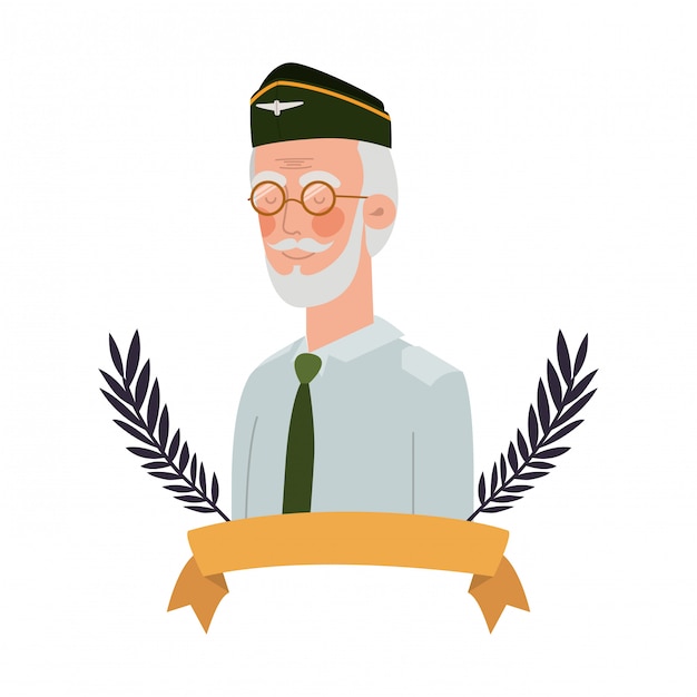 Veteran war old man avatar character