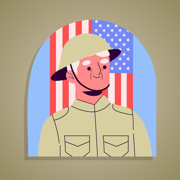 Vector veterans day assets design