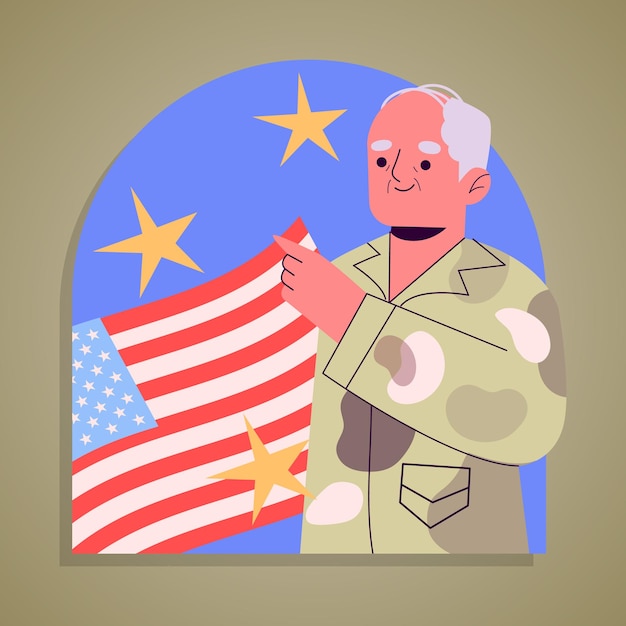 Vector veterans day assets design