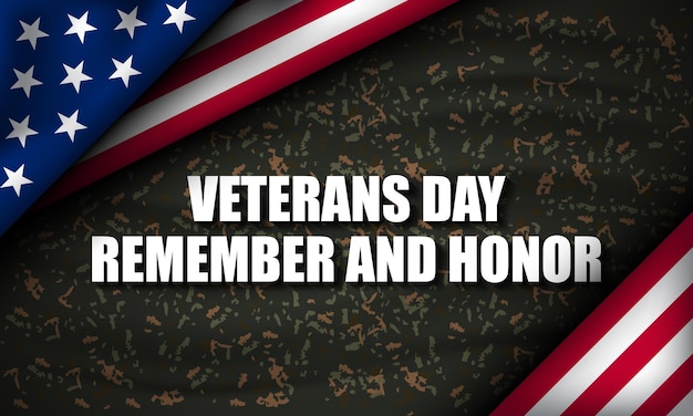 Vector veterans day background design