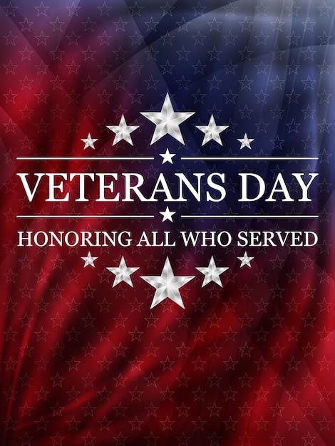 Veterans day background. National holiday of the USA. Vector illustration.